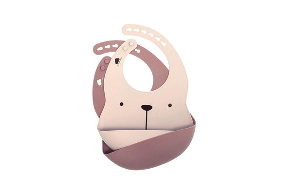 Lätzchen Lili Duo aus Silikon Plum/Blush