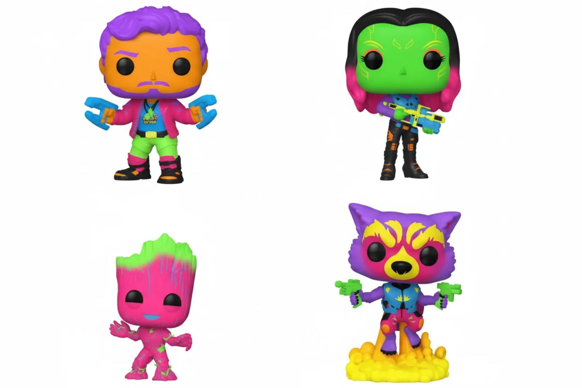 Pop! Guardians of the Galaxy 4-pack (zwartlicht)