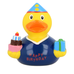 Blue birthday duck