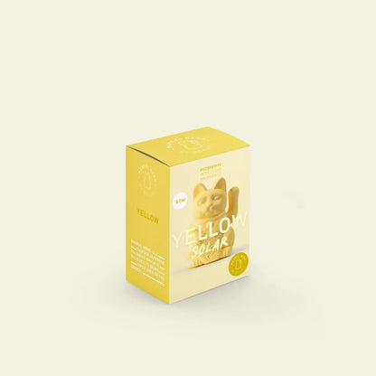 Mini Chat Chanceux Solaire Jaune