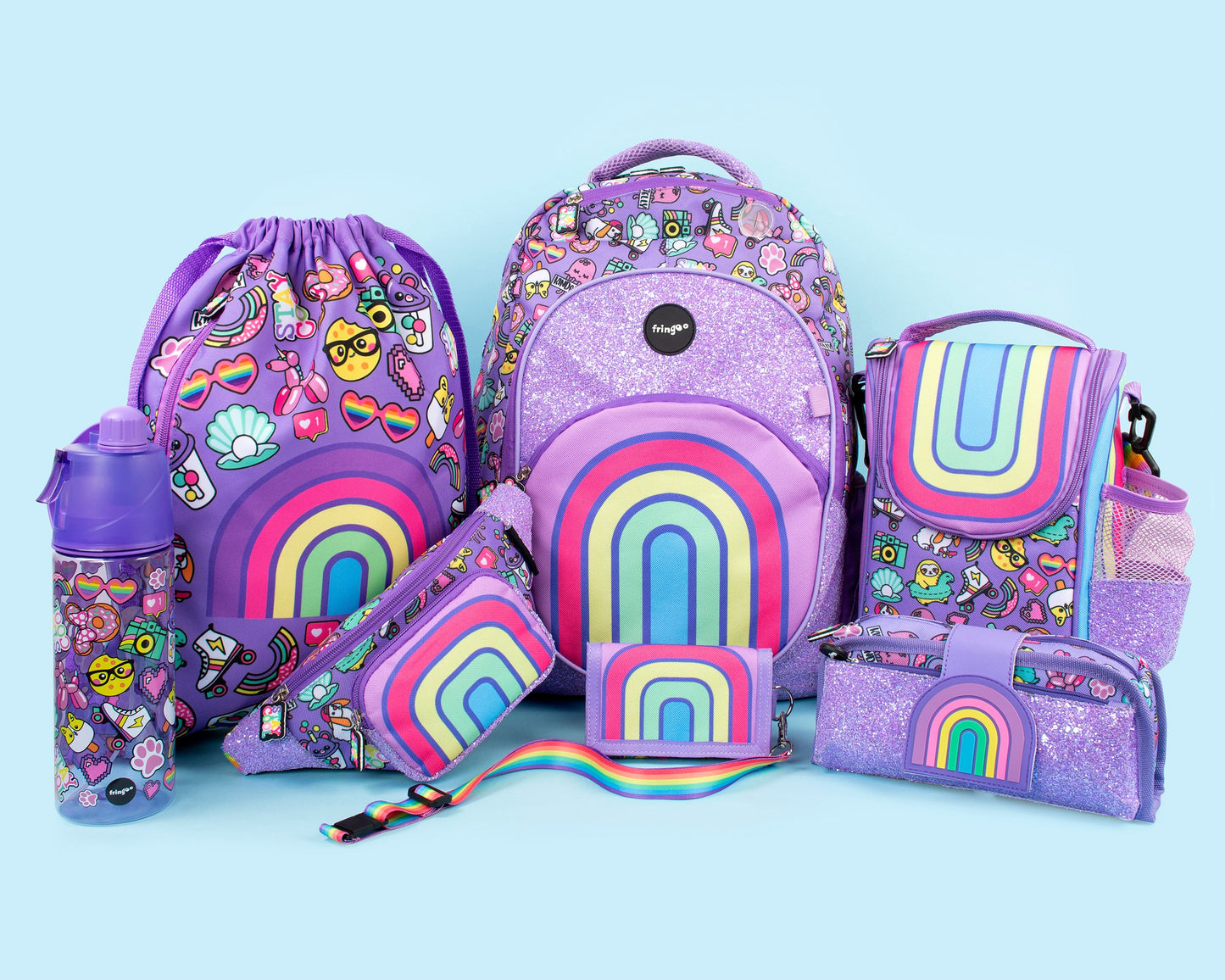Sac repas avec bandoulière – Strap Lunch Bags – arc-en-ciel Smile