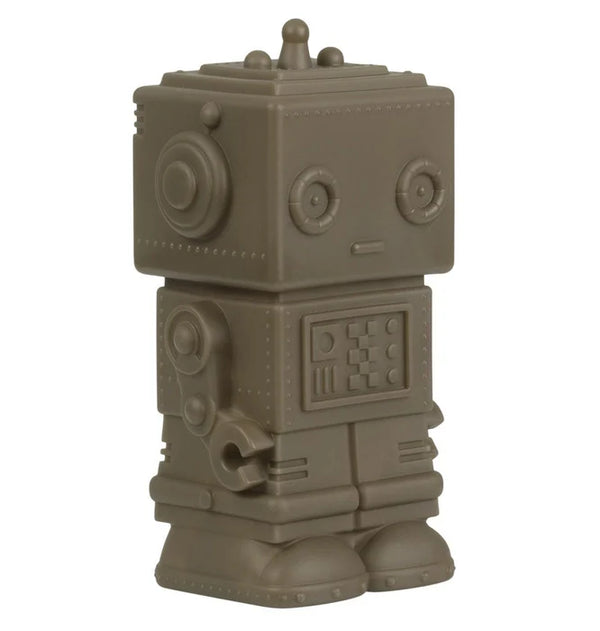 Salvadanaio robot marrone