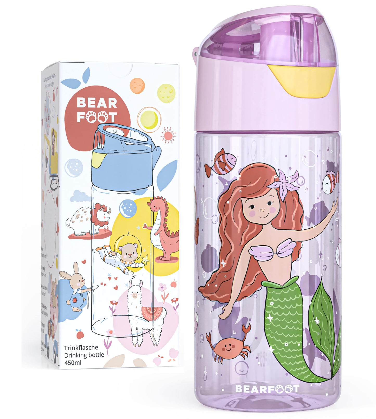 Children's drinking bottle, lightweight water bottle - Mermaid
