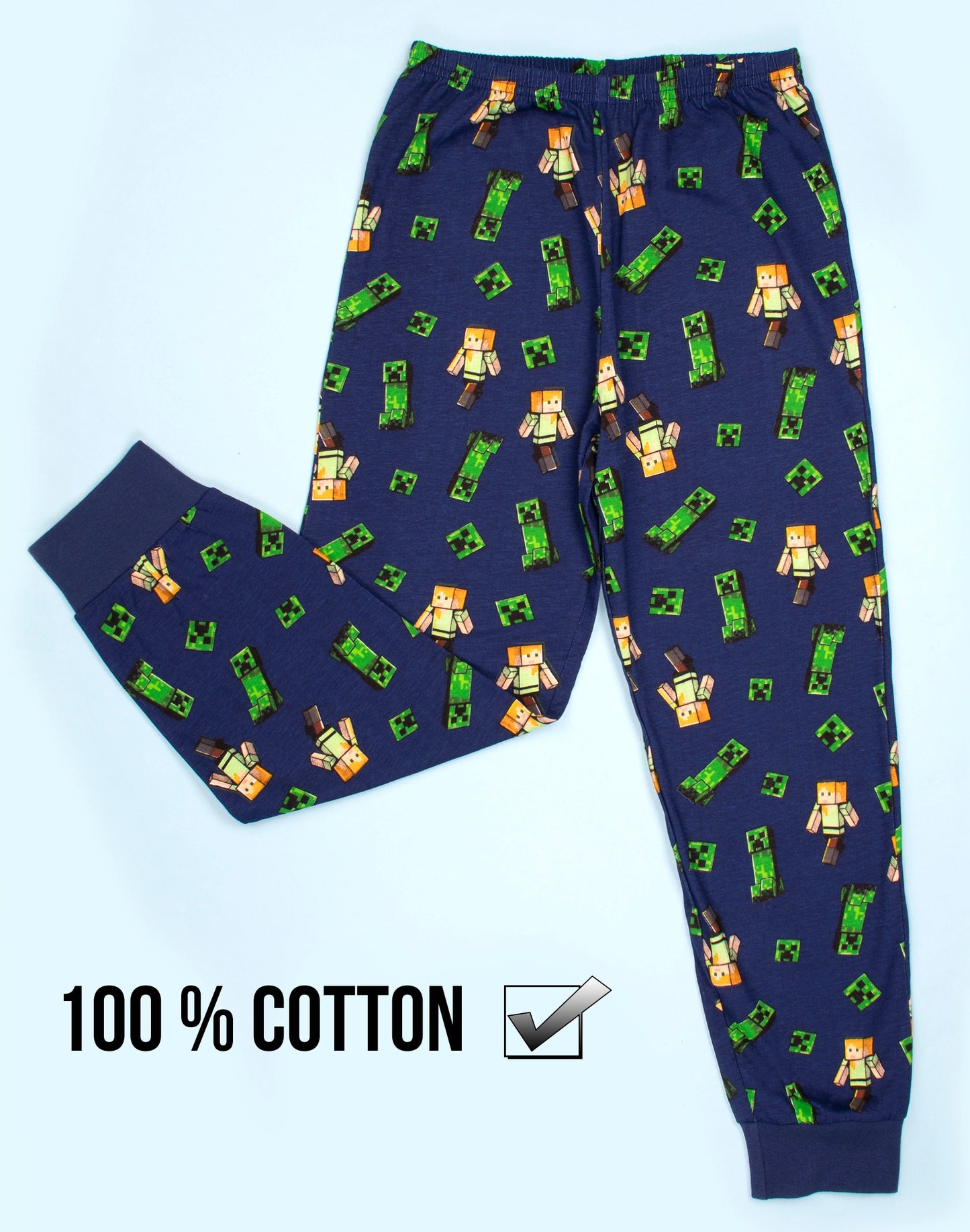 Minecraft Pyjamas – vert & bleu