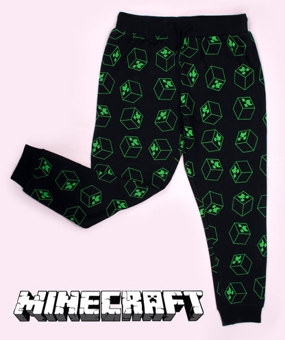 Minecraft Joggers – noir & vert Pattern