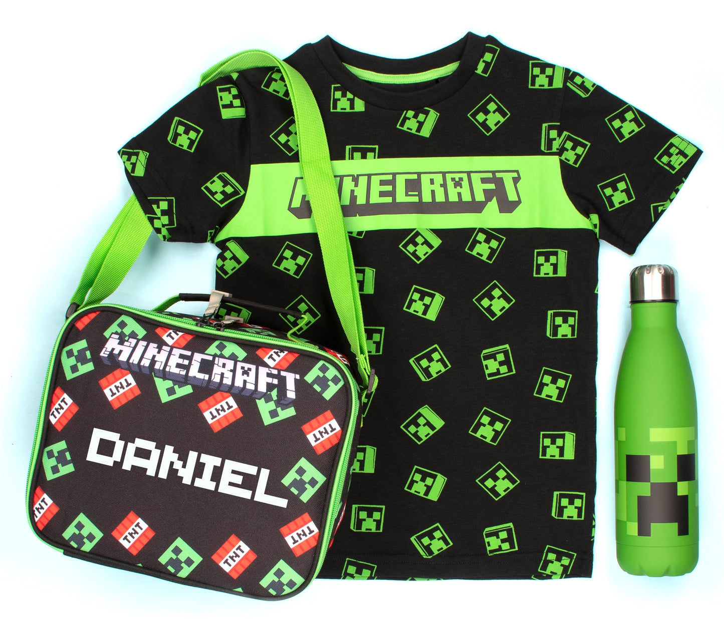 Minecraft Creeper T Shirt – noir