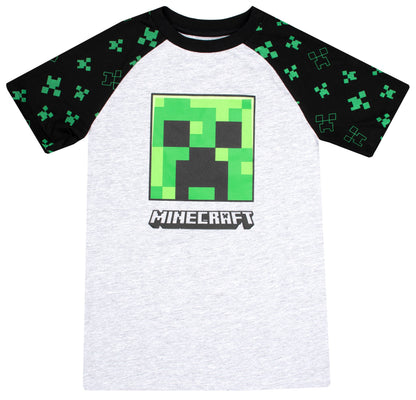 Minecraft Creeper T Shirt – gris