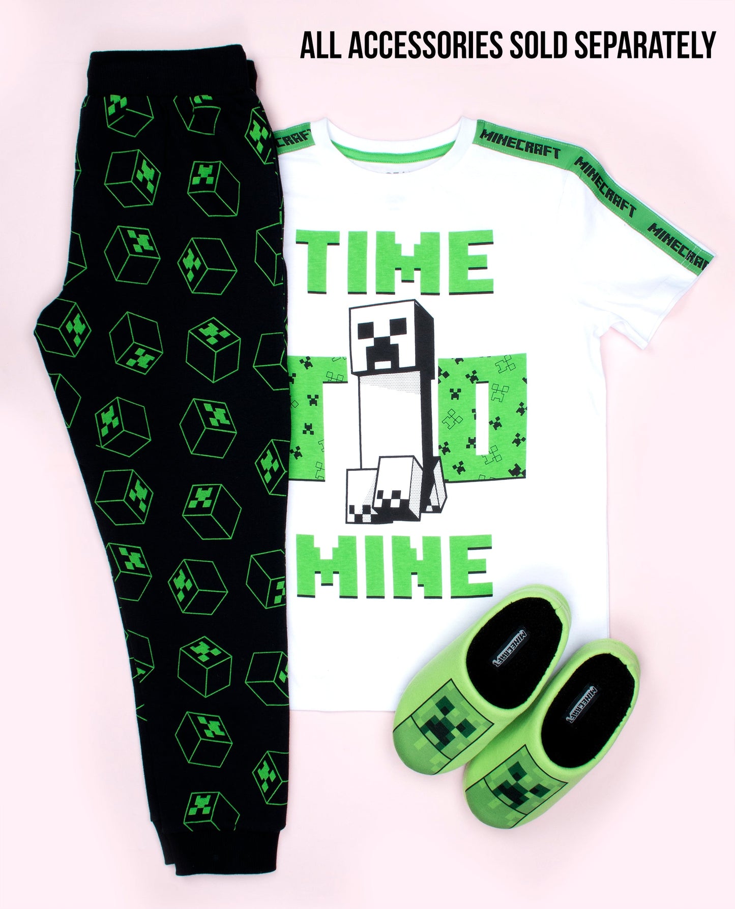 Minecraft 'Time to Mine' T Shirt – blanc