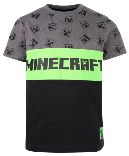 Minecraft Creeper T Shirt – gris