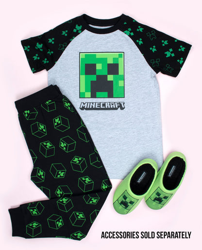 Minecraft Creeper T Shirt – gris