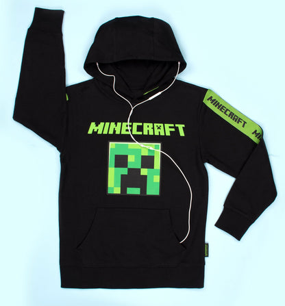 Minecraft vert Creeper Sweat à capuche – noir