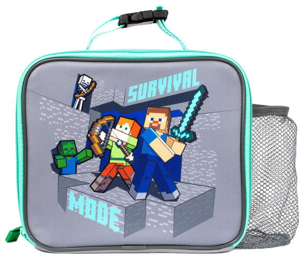 Sac repas – Minecraft with Mesh Pocket – Steve & Alex