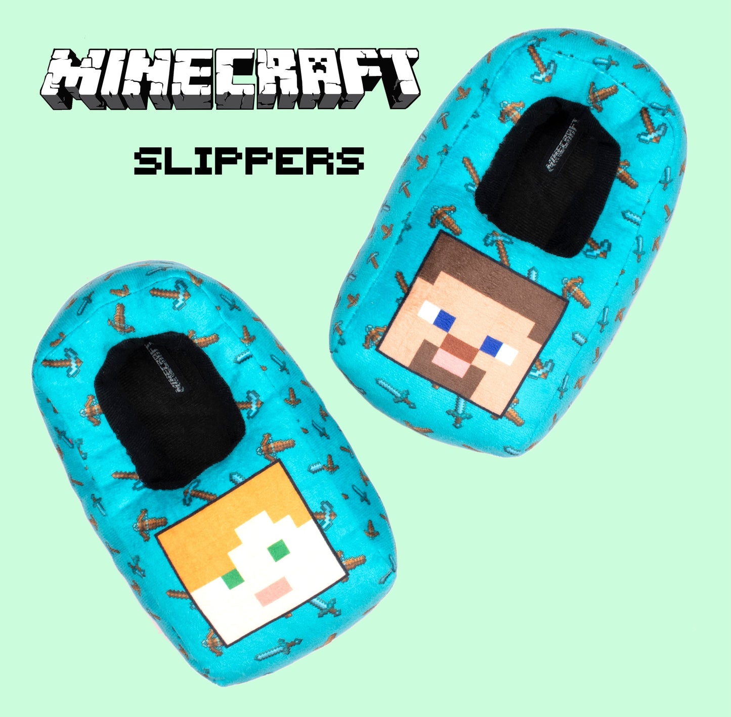 Minecraft 3D Chaussons – Alex and Steve
