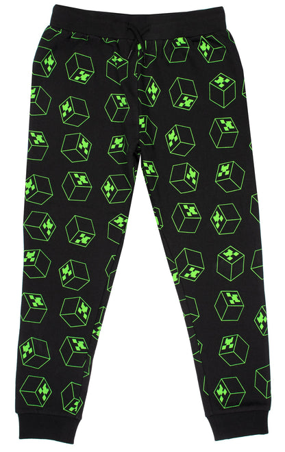 Minecraft Joggers – noir & vert Pattern