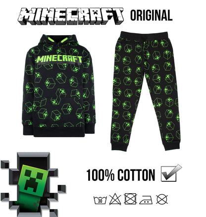 Minecraft Joggers – noir & vert Pattern