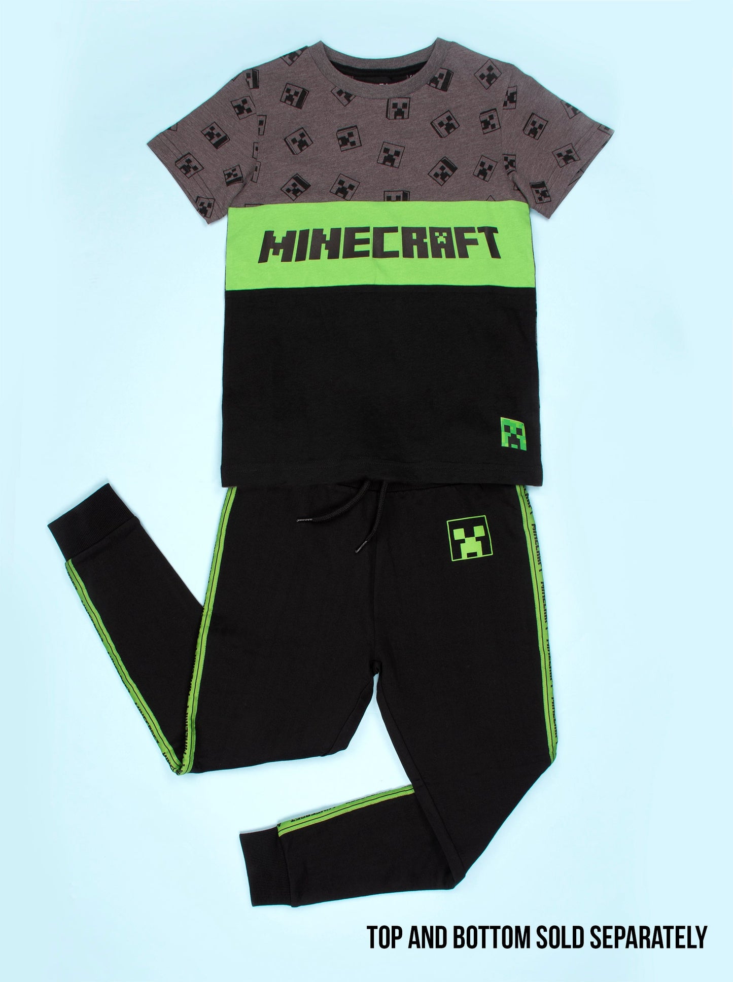 Minecraft Creeper T Shirt – gris