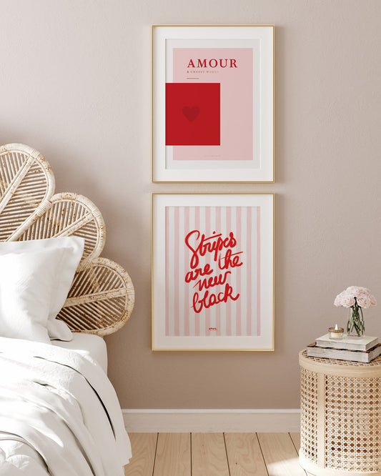 Stripe New Black - Poster