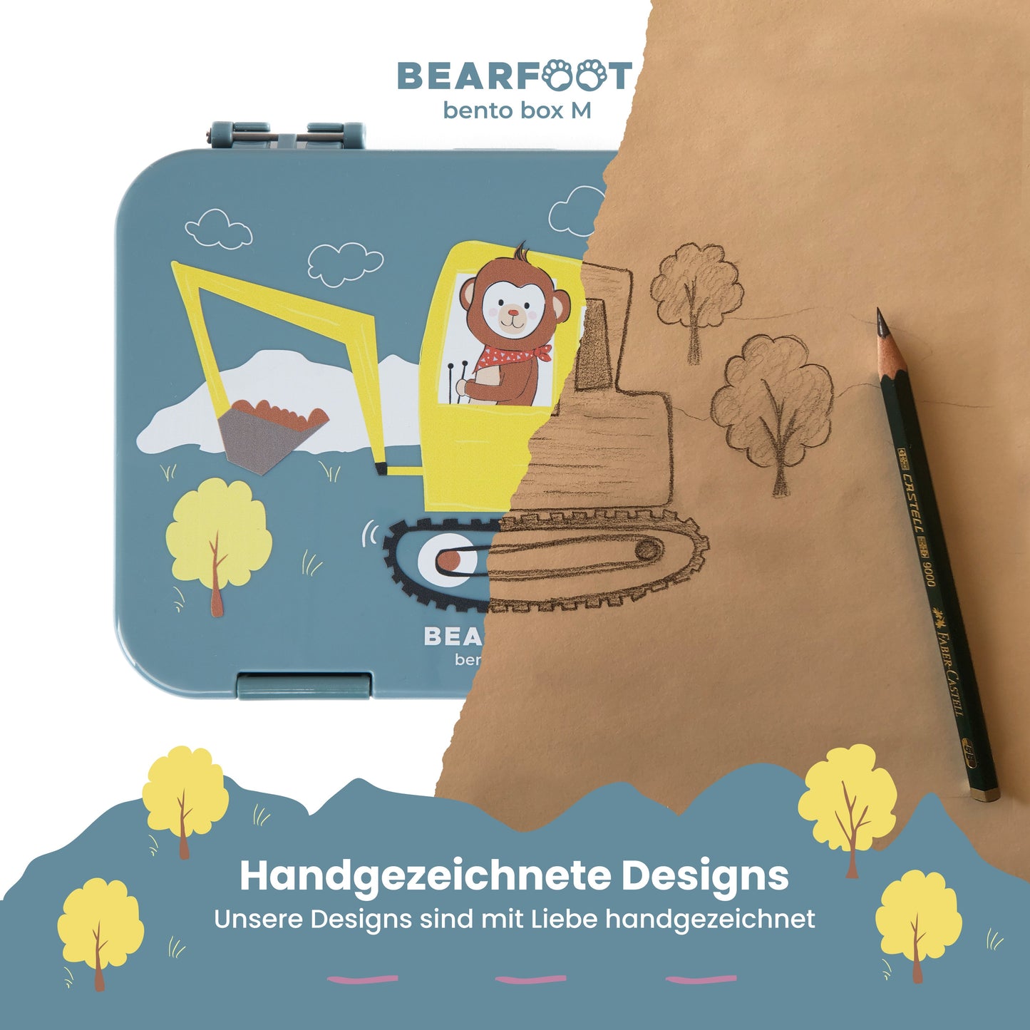 Excavator Bundle - Bento Box M & Water Bottle 450ml & Insulated Bottle 400ml
