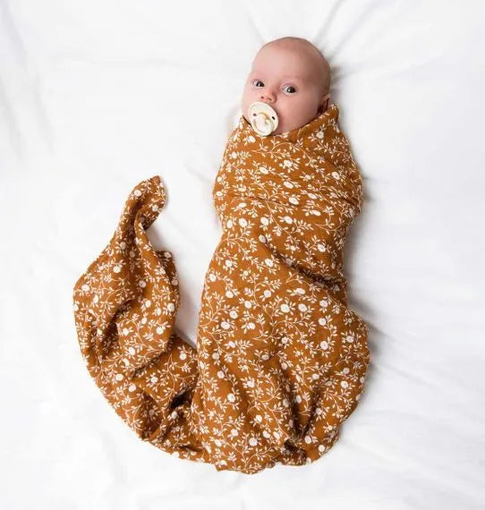 Lange Coton Bio XL Fleurs Caramel