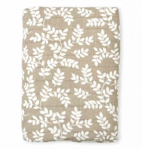 Lange Coton Bio XL Feuilles Taupe