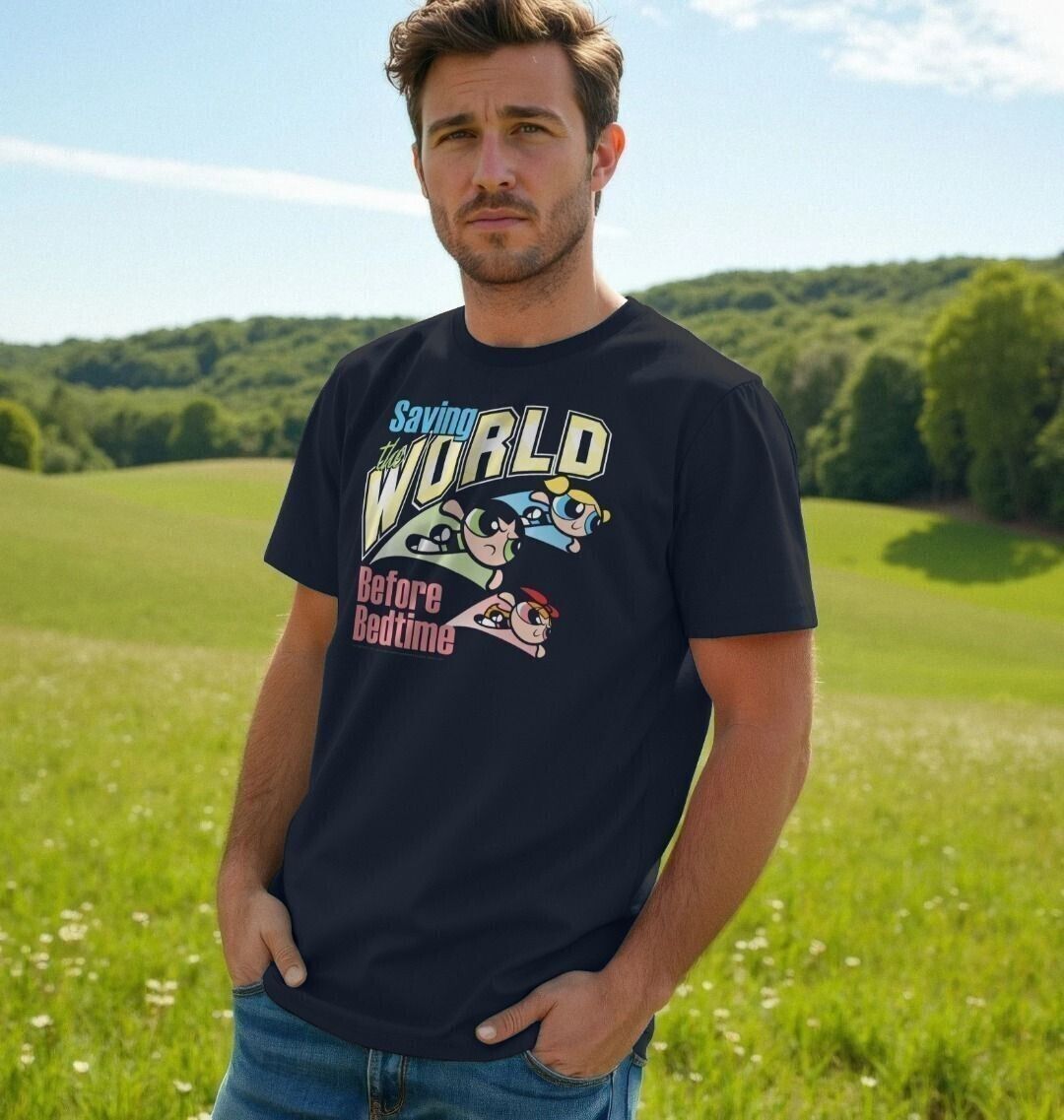 T-shirt adulte Powerpuff Girls Saving The World Before Bedtime