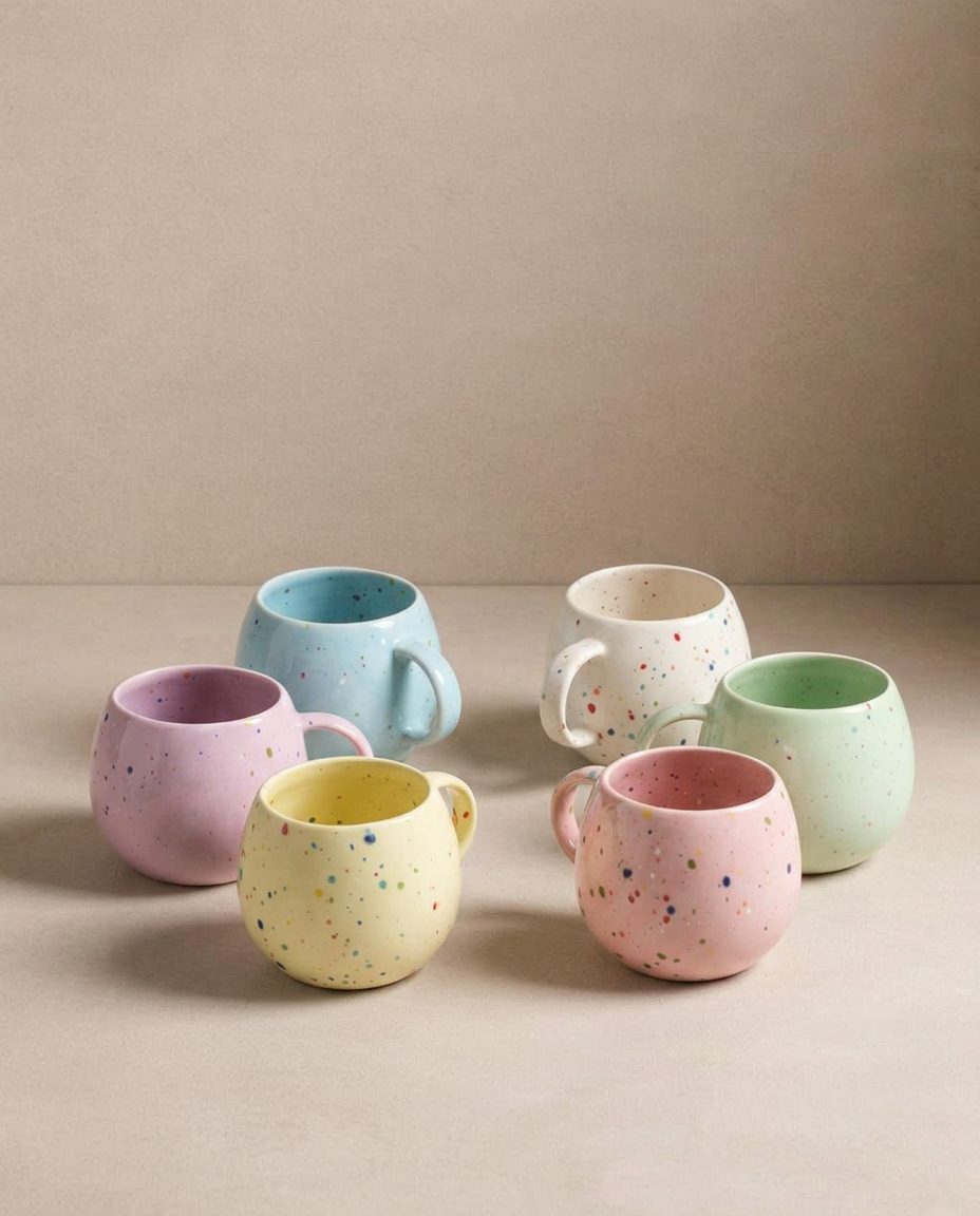 New Party Ball Mug 90ml - Mix 6 Pieces