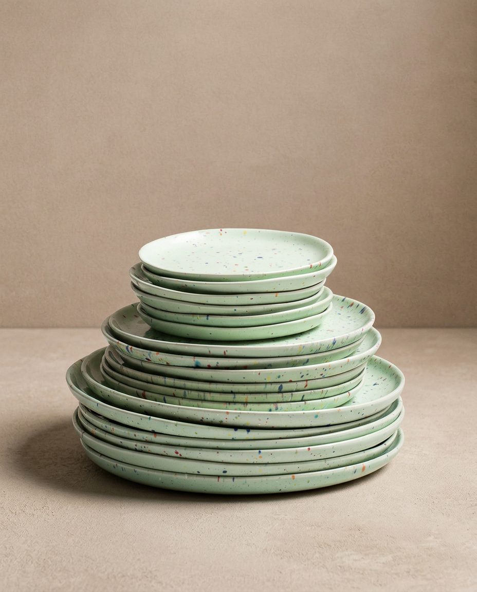 New Party Salad Plate 22cm Green