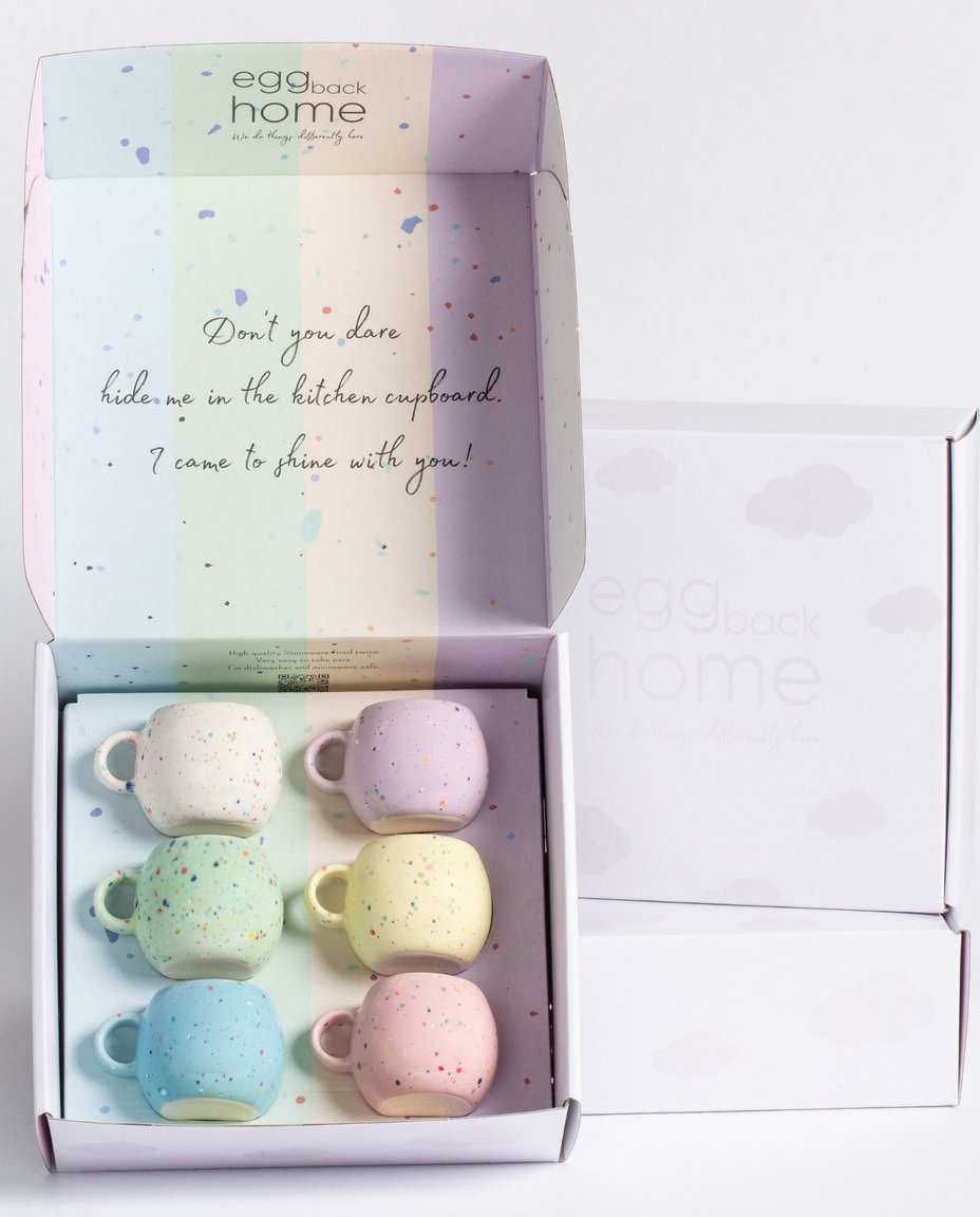 New Party Ball Mug 90ml - Mix 6 Pieces