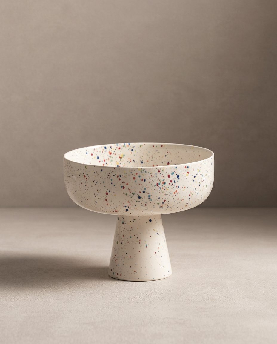 New Party Fruit Bowl 23cm White