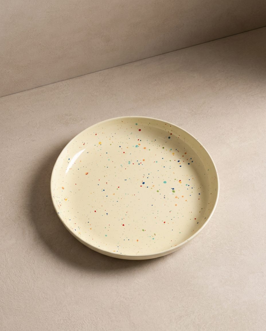 New Party Assiette à pâtes basse 23 cm - Mélange 6 pièces