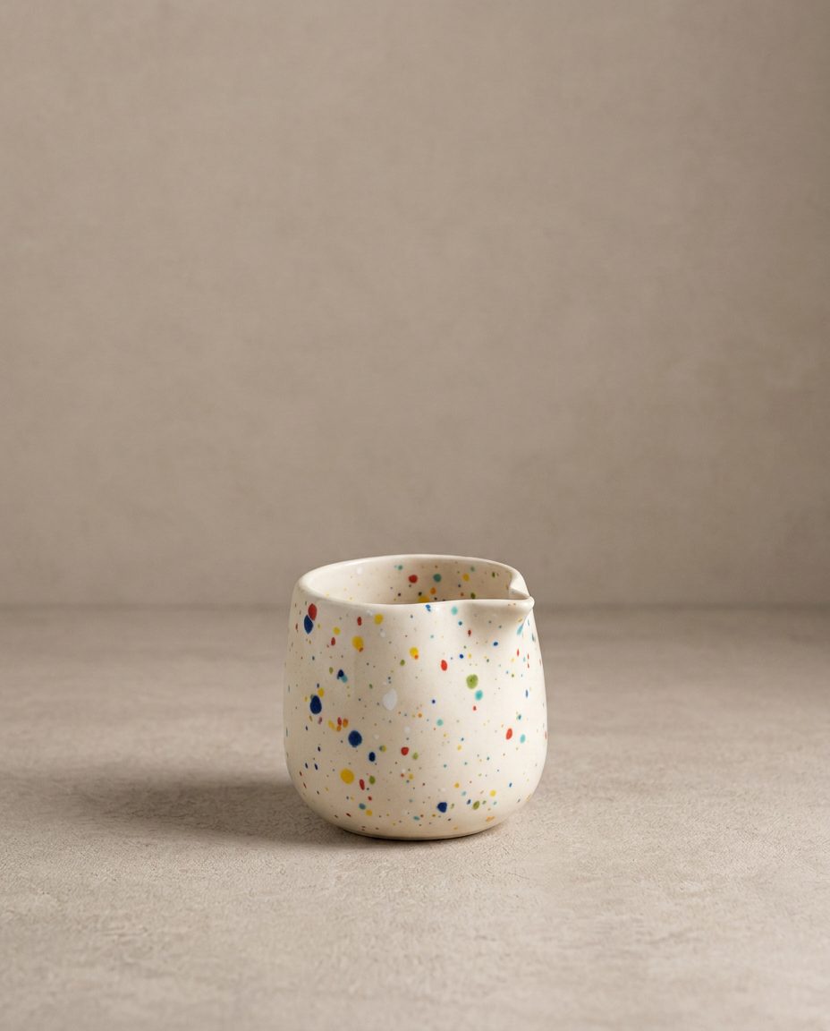 New Party Milk Jug Ceramic Pourer for Serving Cream and Milk White