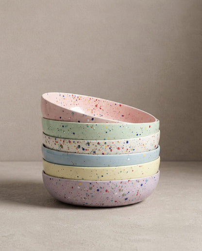 New Party Pasta Plate 21cm Mix 6 Pieces