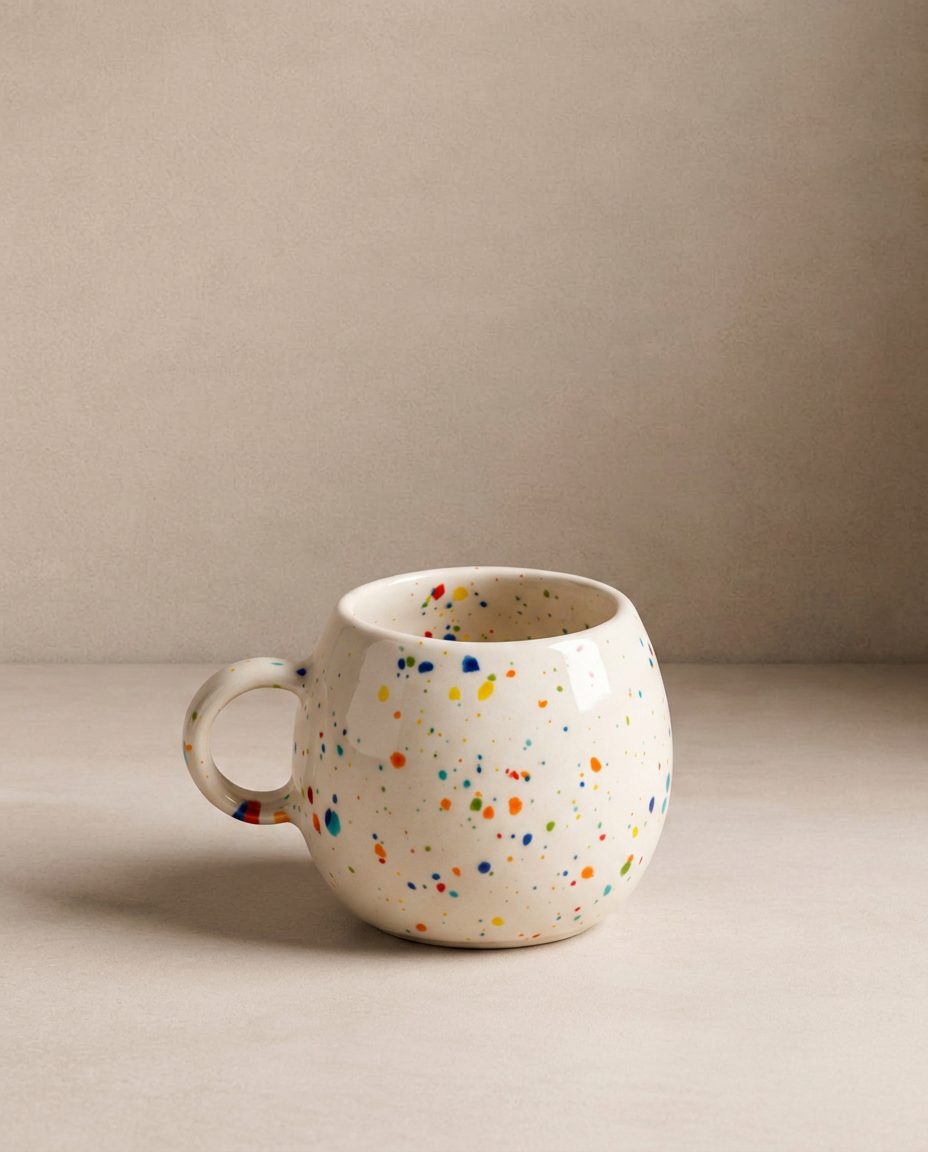 New Party Set 2 Espresso Mug + 2 Mini Tray - White