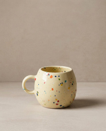 New Party Set 2 Espresso Mug + 2 Mini Tray - Yellow
