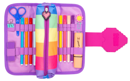 Trousse scolaire avec patch en silicone – Pixel Heart for | Fringoo