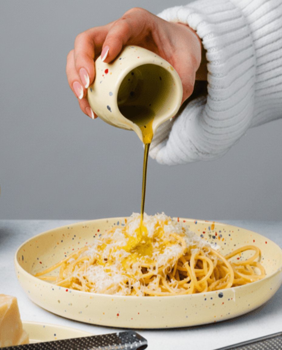 New Party Low Pasta Plate 23cm Yellow