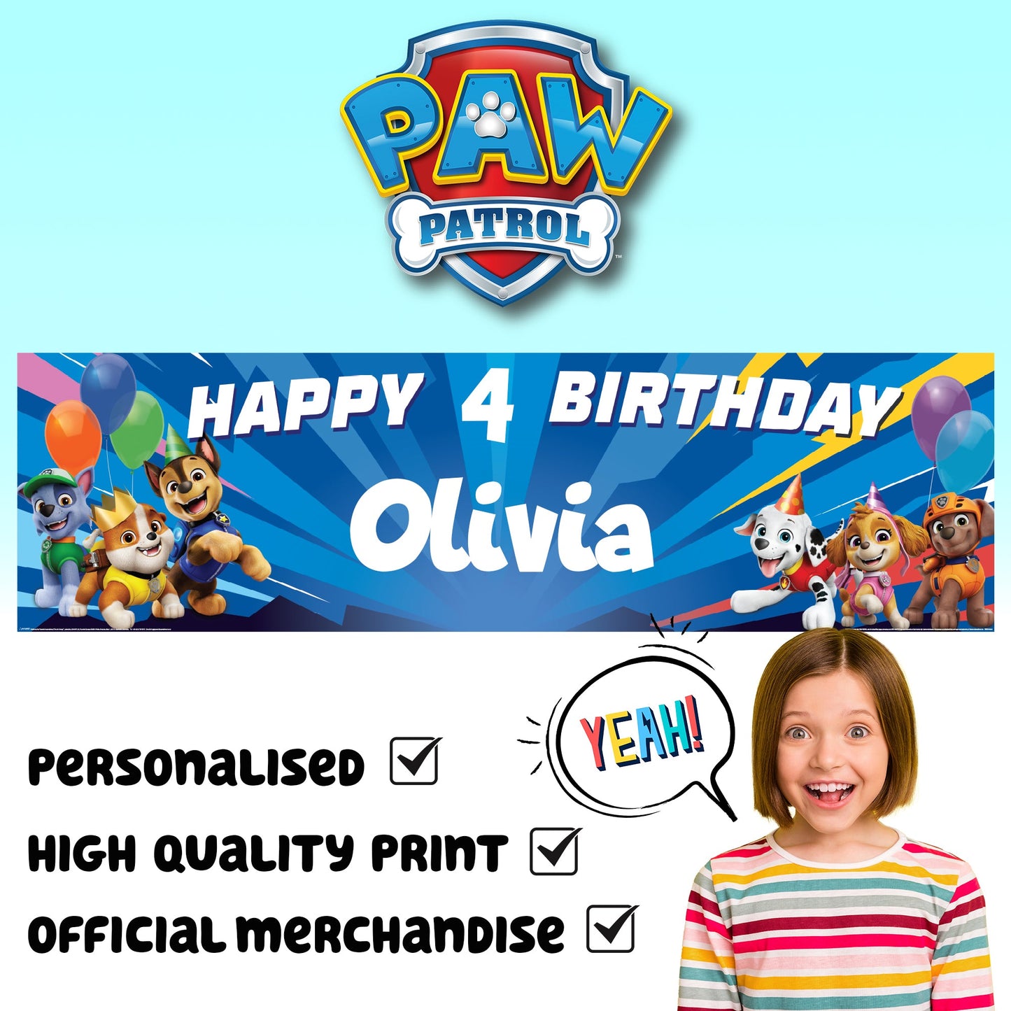 Pat’ Patrouille Birthday Banner