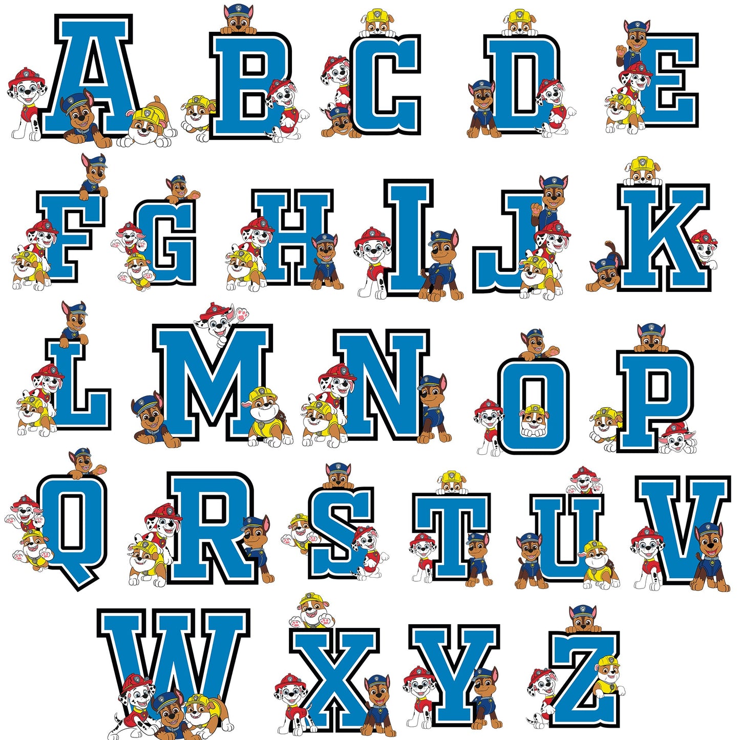 Pat’ Patrouille Pyjama with Letter