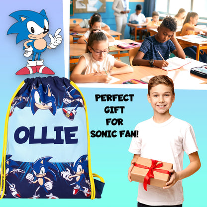 Sac à cordon – Official Sonic the Hedgehog PE sac à cordon, with your child's full name.