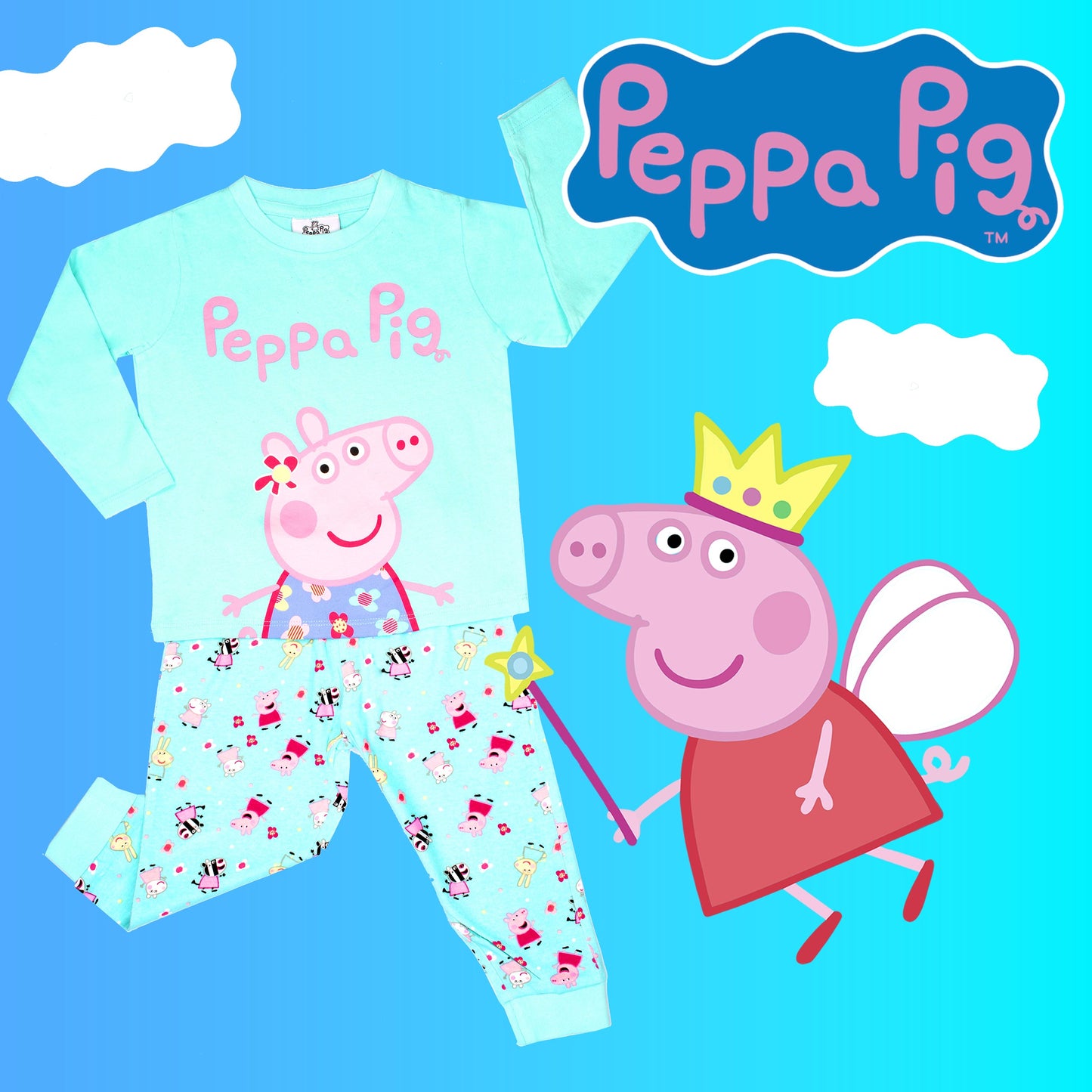 Peppa Pig Pyjamas – Turquoise