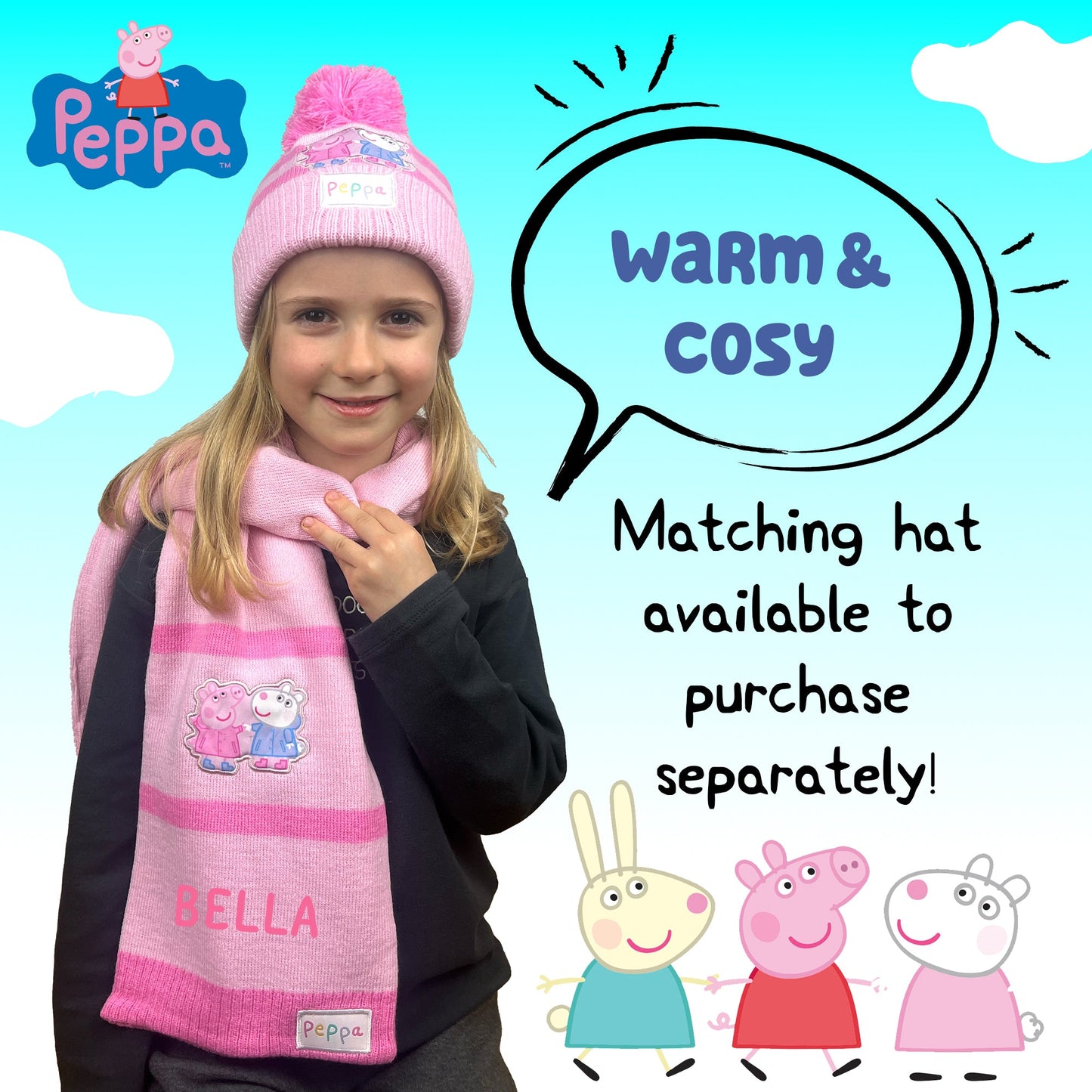 Peppa Pig fille Scarf Winter