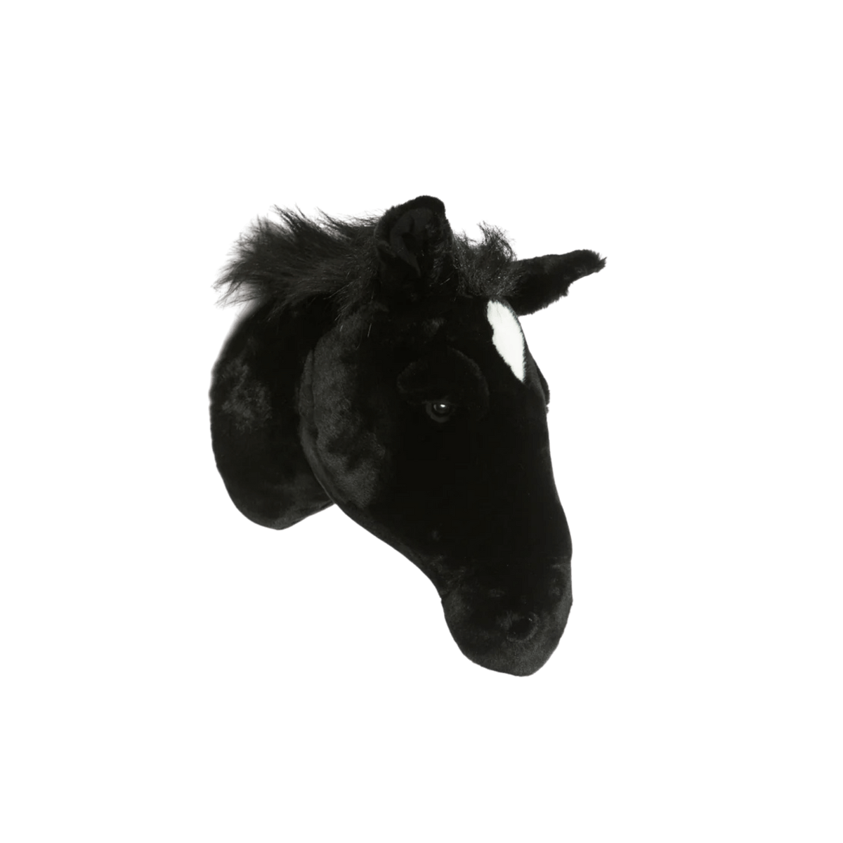 Wall decoration plush Peter the black horse