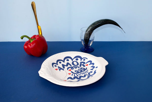 Plat poisson AMOR Pied de Poule – vue produit