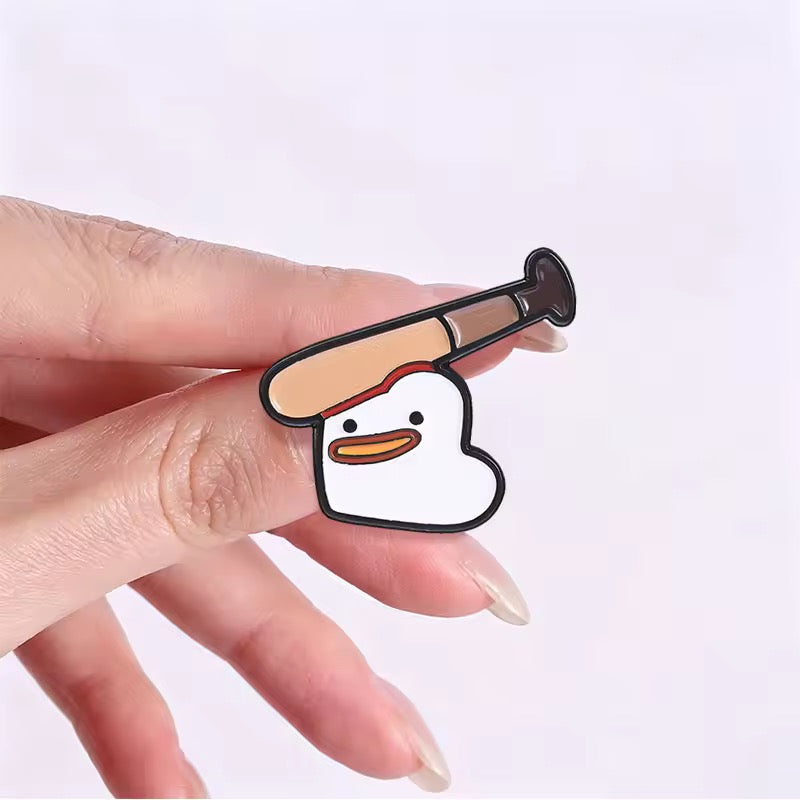 Photo produit - Pin’s Canard Blanc Baseball