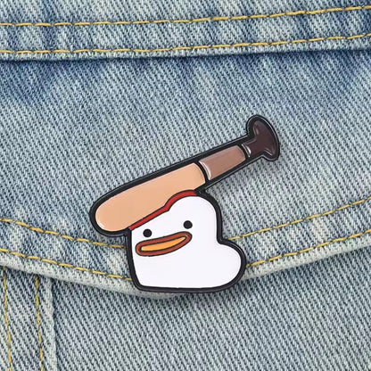 Photo produit - Pin’s Canard Blanc Baseball