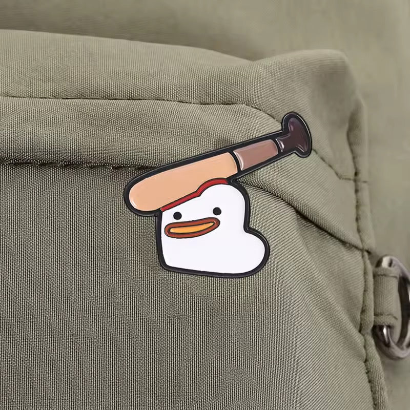 Photo produit - Pin’s Canard Blanc Baseball