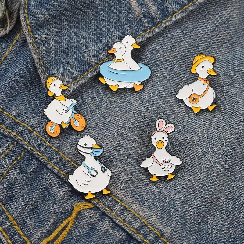 Spilla da bicicletta "White Duck"