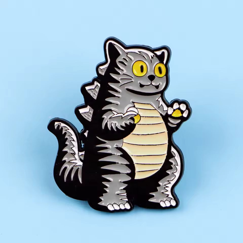 Pin de gato Catzilla