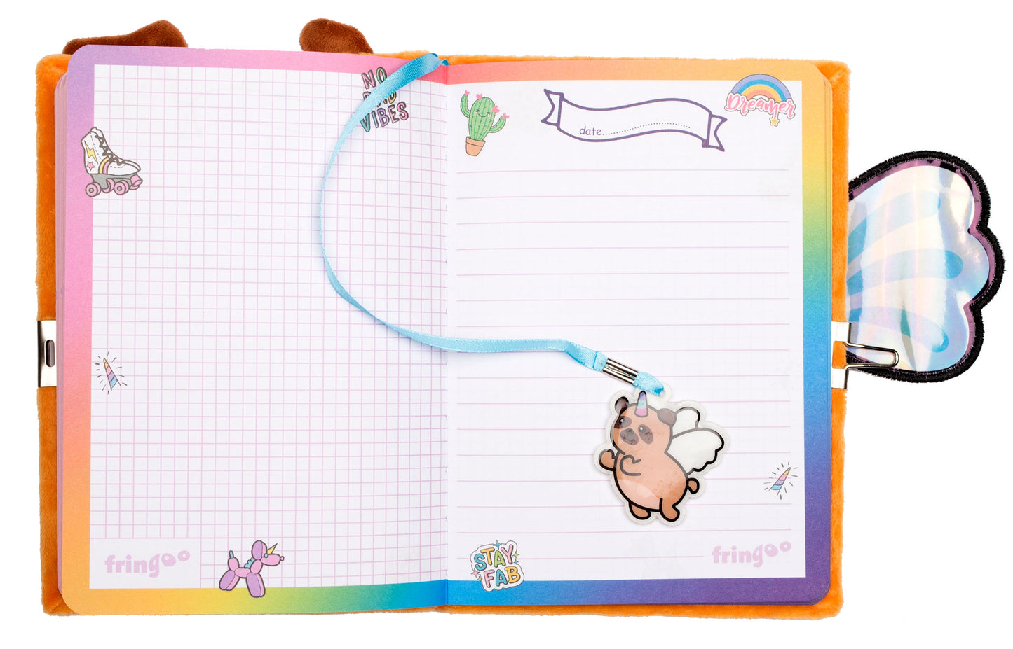 Carnet en peluche – 3D – carlin Wings