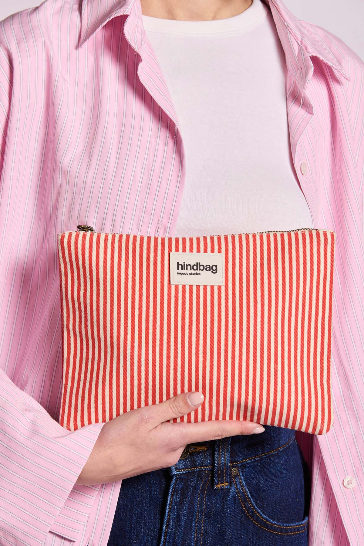 Pochette Ema Rayures rouge